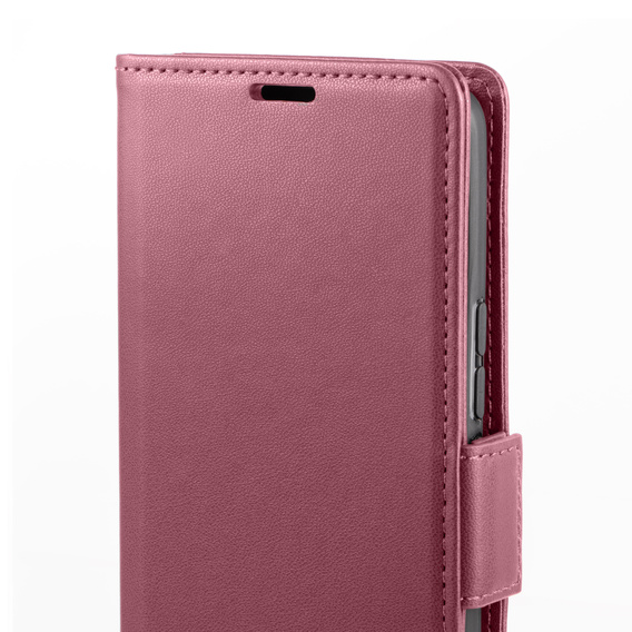 Pouzdro pro Motorola Edge 60 / 60 Fusion, ERBORD Glossy Litchi, flipová peněženka, červené