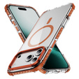 Pancéřové pouzdro MagSafe čiré s oranžovými boky pro iPhone 17 Pro Max