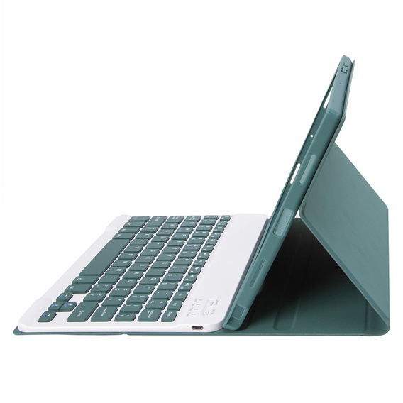 Pouzdro + klávesnice Apple iPad Air 11" 6 gen. 2024, Leather Pen Slot, tmavě zelené