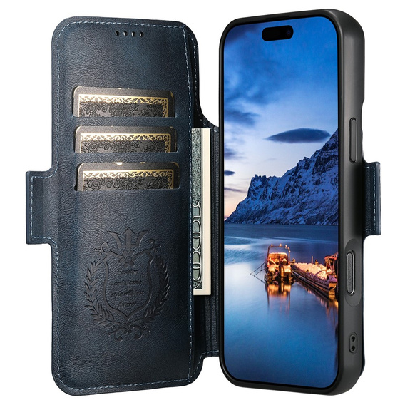 Flipové pouzdro 2 v 1 pro iPhone 17 Pro Max, SUTENI, pro MagSafe, modré