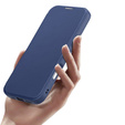Pouzdro Dux Ducis pro iPhone 17 Pro Max, Skin X Pro, s klopou, pro MagSafe, tmavě modré