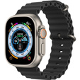 Pasek Silikonowy Ocean do Apple Watch 1/2/3/4/5/6/7/8/SE/ULTRA 42/44/45/49MM, Czarny