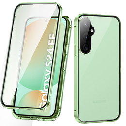 Pouzdro pro Samsung Galaxy S24 FE, Magnetic Dual Glass, zelené