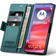Pouzdro pro Motorola Edge 50 Pro, ERBORD Glossy Litchi, flipová peněženka, zelené