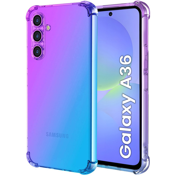 Pouzdro pro Samsung Galaxy A36, Gradient Dropproof, Fialová / modrá