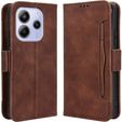 Klopové pouzdro pro Xiaomi Redmi Note 14 4G, Card Slot, hnědé