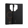 Pouzdro BENKS Kevlar pro Samsung Galaxy S25 Ultra, pro MagSafe, Carbon Fiber, černé