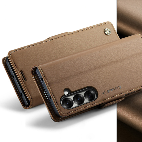 CASEME Litchi Peněženkové flipové pouzdro pro Samsung Galaxy Z Fold7 5G