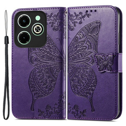 Klopové pouzdro pro Infinix Hot 40i, Butterfly, fialové