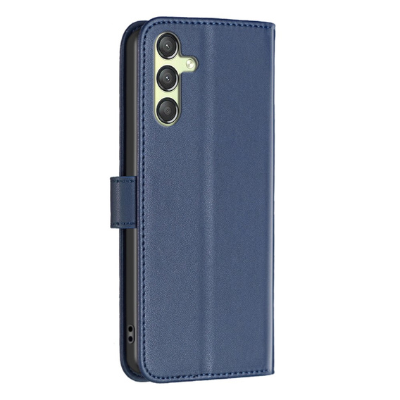Klopové pouzdro pro Samsung Galaxy A25 5G, BINFEN Wallet, modré + 9H sklo 