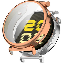 Pouzdro 2v1 s ochranou displeje pro Huawei Watch GT 5 Pro 42mm, růžové rose gold