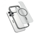 Pouzdro ERBORD MagSafe pro iPhone 16 Pro Max, Matte Case, aktivní tlačítko, matná / titanově šedá