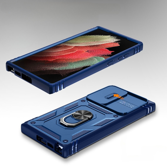 Pouzdro pro Samsung Galaxy S23 Ultra, CamShield Slide, modré
