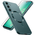 Pouzdro pro Samsung Galaxy A26, ColorMag, pro MagSafe, zelené + tvrzené sklo 9H