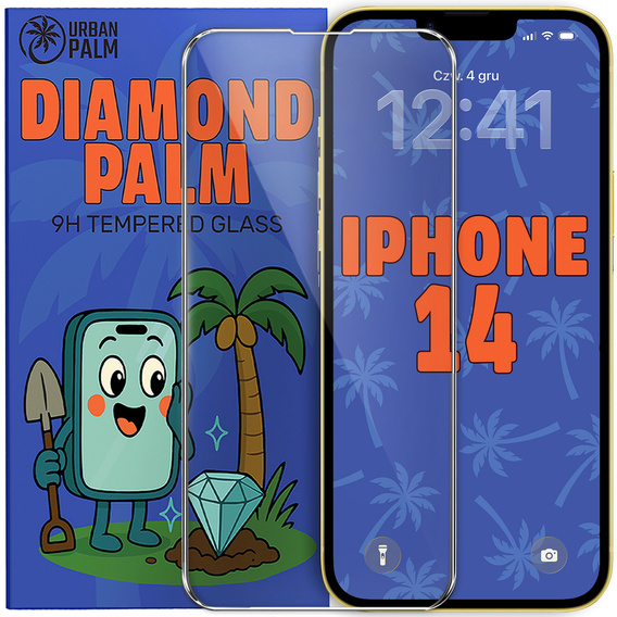 Tvrzené sklo Diamond Palm pro iPhone 14