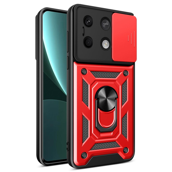 Pouzdro pro Xiaomi Redmi Note 13 5G, CamShield Slide, červené