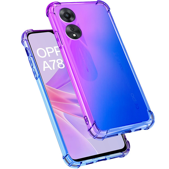 Pouzdro pro Oppo A78 4G, Gradient Dropproof, Fialová / modrá