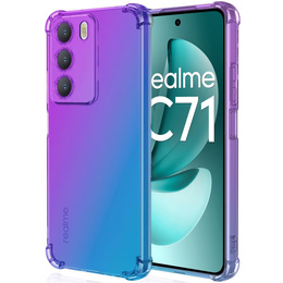 Pouzdro pro Realme C71, Gradient Dropproof, Fialová / modrá