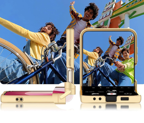 Pouzdro pro Samsung Galaxy Z Flip7 FE / Z Flip6, Electro Ring, růžové