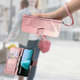 Klopové pouzdro pro Xiaomi Redmi 15C 4G/LTE, Butterfly, růžové rose gold