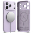 Pouzdro Ringke pro iPhone 17 Pro Max, silikonové magnetické pouzdro MagSafe, světle fialové