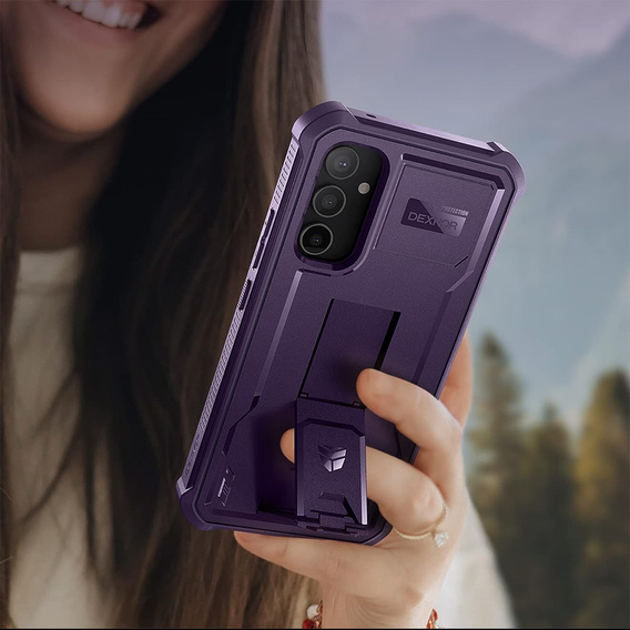 Pancéřové pouzdro pro Samsung Galaxy A54 5G, Dexnor Full Body (Two Frames), fialové