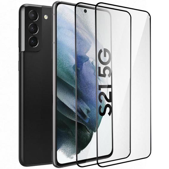 2x tvrzené sklo pro Samsung Galaxy S21, ERBORD 3D pro celý displej