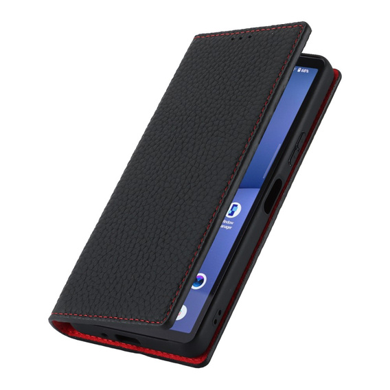 Klopové pouzdro pro Sony Xperia 10 V, Litchi Skin Grain, černé