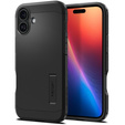 Pouzdro Spigen pro iPhone 16, Tough Armor Mag MagSafe, černé + 9H tvrzené sklo