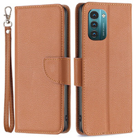 Klopové pouzdro pro Nokia G11 / G21, Litchi Wallet Case, hnědé