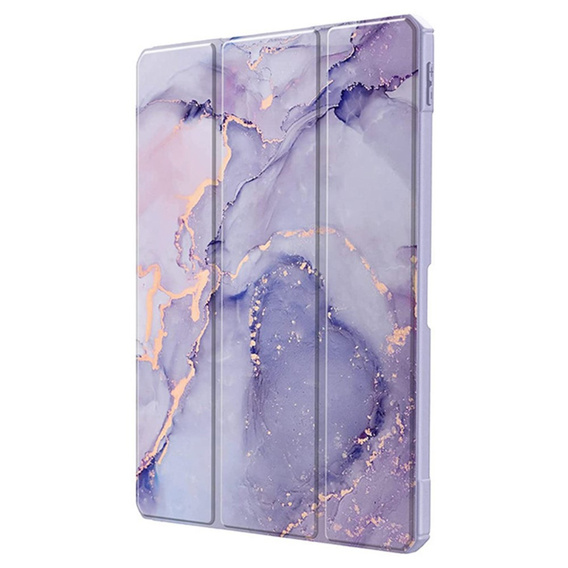 Pouzdro pro Apple iPad Air 11" 6 gen. 2024, Smartcase Hybrid, se slotem na stylus, Marble fialové