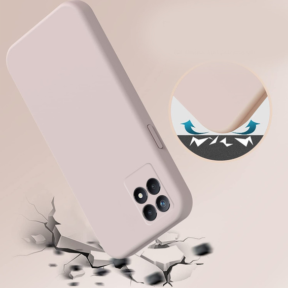 Pouzdro pro Realme 8i, Silicone Lite, růžové
