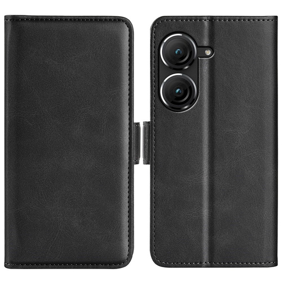 Klopové pouzdro pro Asus Zenfone 9 5G / 10 5G, Wallet PU Leather Case, černé