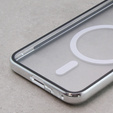 Magnetické pouzdro Dual Glass MagSafe pro Samsung Galaxy S23, stříbrné