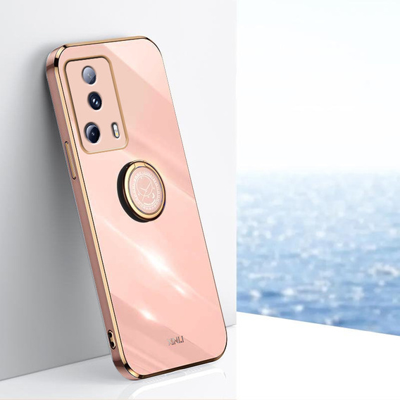 Pouzdro pro Xiaomi 13 Lite, Electro Ring, růžové rose gold