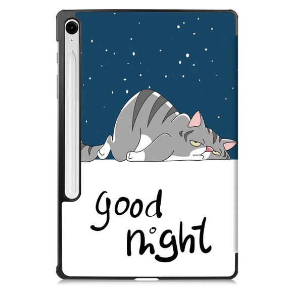 Pouzdro pro Samsung Galaxy Tab S10 Lite / S10 FE / S9 FE, s klopou, sleeping cat