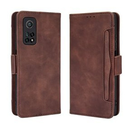 Klopové pouzdro pro Xiaomi Mi 10T 5G/10T Pro 5G, Card Slot, hnědé