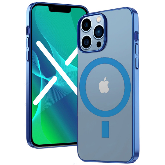 Pouzdro pro iPhone 13 Pro Max, ERBORD Hybrid MagSafe Case, modré