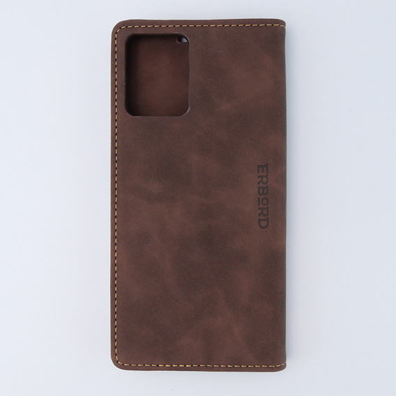 Pouzdro pro Motorola Moto G13/ G23 4G, ERBORD Vintage peněženka s klopou, káva