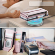 Pouzdro CASEME pro Samsung Galaxy Z Fold6 5G, RFID Leather Wallet, s popruhem přes rameno, růžové