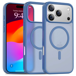 Matné pouzdro pro iPhone 17 Pro, pro MagSafe, průsvitně modré