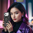Matné pouzdro pro iPhone 17 Pro Max, pancéřované, pro MagSafe, kouřové s černými boky