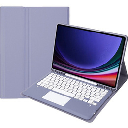 Pouzdro + klávesnice Samsung Galaxy Tab S9+, Leather Pen Slot TouchPad, fialové