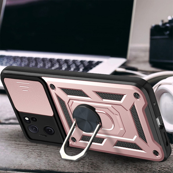 Pouzdro pro Xiaomi 13T / 13T Pro, CamShield Slide, růžové rose gold