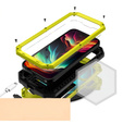 Pouzdro pro iPhone 15 Pro Max, R-JUST CamShield Slide, pancéřované, žluté / černé