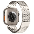 Ocelový náramek pro Apple Watch 1/2/3/4/5/6/7/8/SE/ULTRA 42/44/45/49 MM - béžový