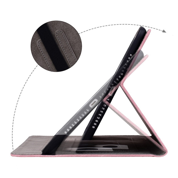 Pouzdro s klopou pro Lenovo Tab P12, flower, světle růžové