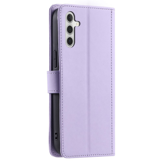 Pouzdro s klopou pro Samsung Galaxy S24 FE, Rhombus Crossbody Leather, fialové