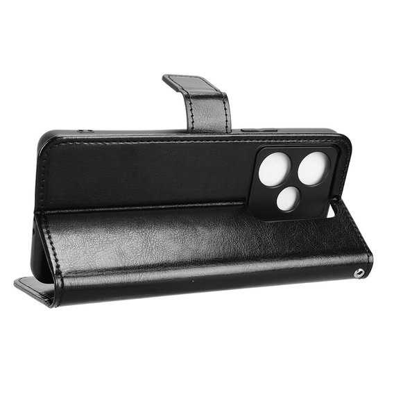 Klopové pouzdro pro Realme GT 7 / 7T, Crazy Horse Wallet, černé