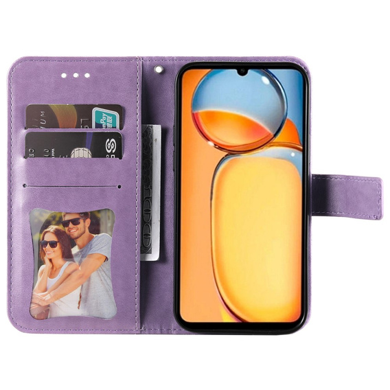 Klopové pouzdro pro Xiaomi Redmi 13C / Poco C65, Mandala Flower, fialové